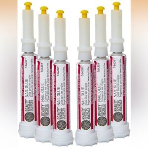 Beauty Secrets Nail Glue Drip & Clog Proof 6 Pack Beauty Secrets Nail Glue Set